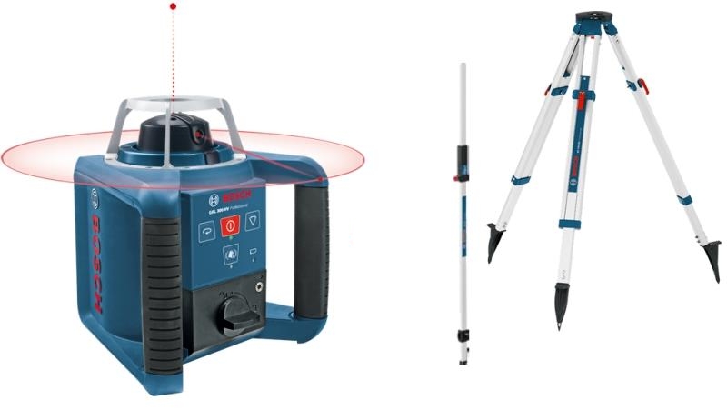 061599405U Stavební rotační laser set + BT 170 HD + GR 240 Bosch GRL 300 HV Professional + DÁREK ZDARMA!