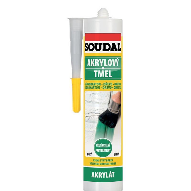 1200100 SOUDAL 300ml bílý Akrylový tmel