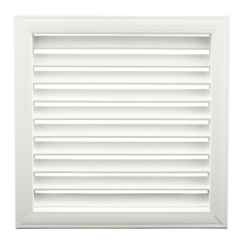 128 PVC ventilační mřížka bílá s pevnou žaluzií 602x602 mm DALAP