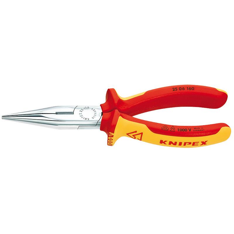 25 06 160 Kleště s půlkulatými čelistmi a ostřím 160mm Knipex