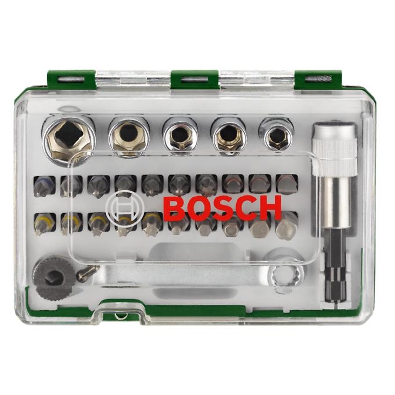 2607017562 27dílná sada šroubovacích hrotů a nástrčných klíčů s ráčnou Bosch Extra Hard