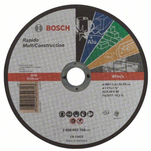 2608602767 Dělicí kotouč rovný Rapido Multi Construction 230 mm, 1,9 mm Bosch