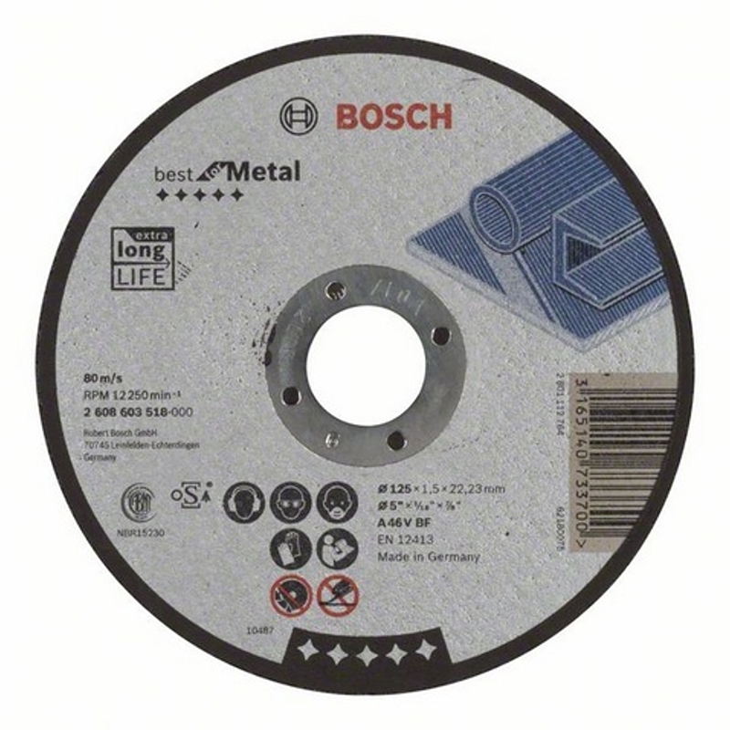 2608603517 Dělicí kotouč profilovaný Best for Metal A 46 V BF, 115 mm, 1,5 mm Bosch