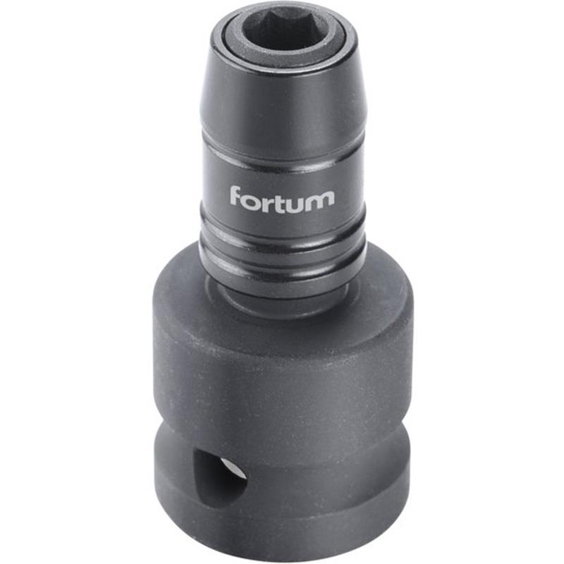 4790002 Rázový adaptér 1/2"čtyřhran na hroty 1/4", CrMoV FORTUM