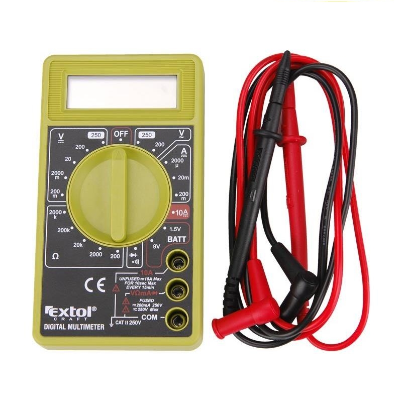 600011 Multimeter digitální (U, I, R) s akustickou signalizací CE EXTOL CRAFT