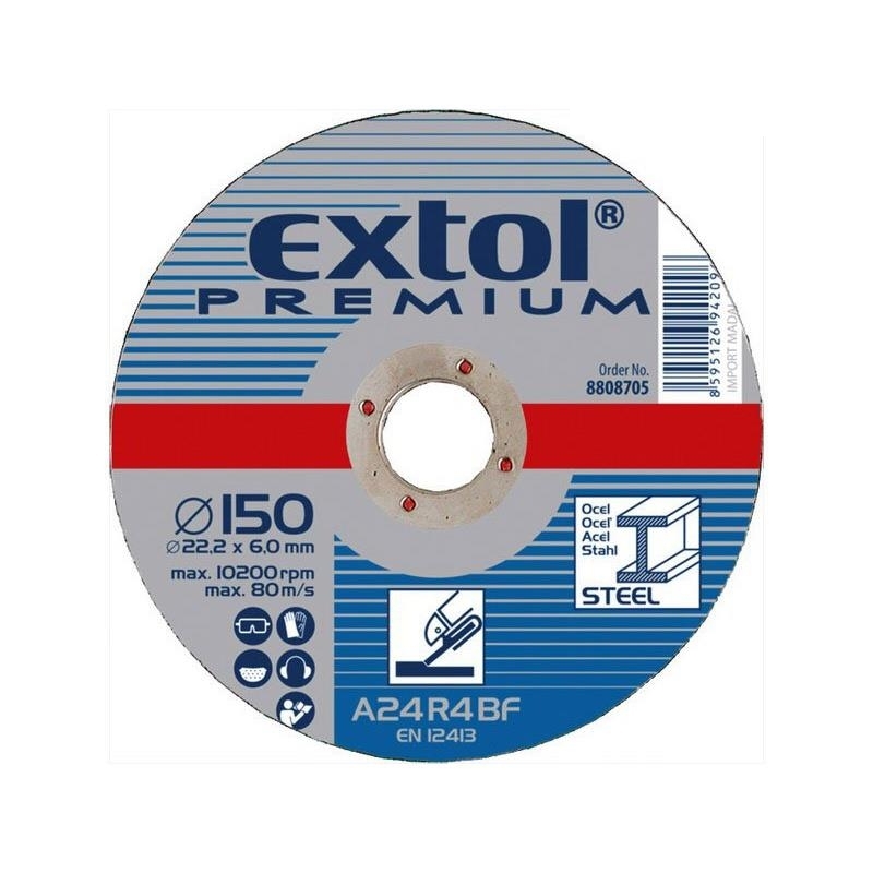 8808709 Kotouč brusný na ocel 230x6,0x22,2mm EXTOL PREMIUM