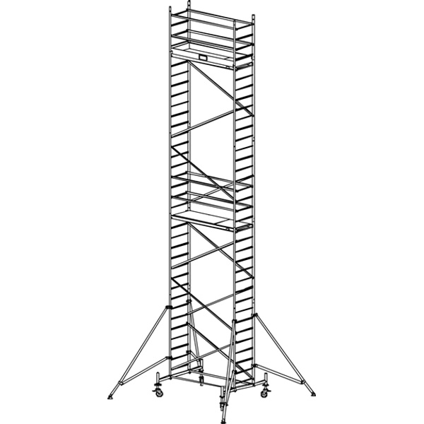 910189 Pojízdné hliníkové lešení do 10,3 m ProTec 2 x 0,7 m