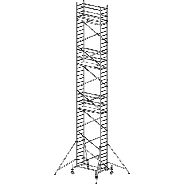 910202 Pojízdné hliníkové lešení do 12,3 m ProTec 2 x 0,7 m