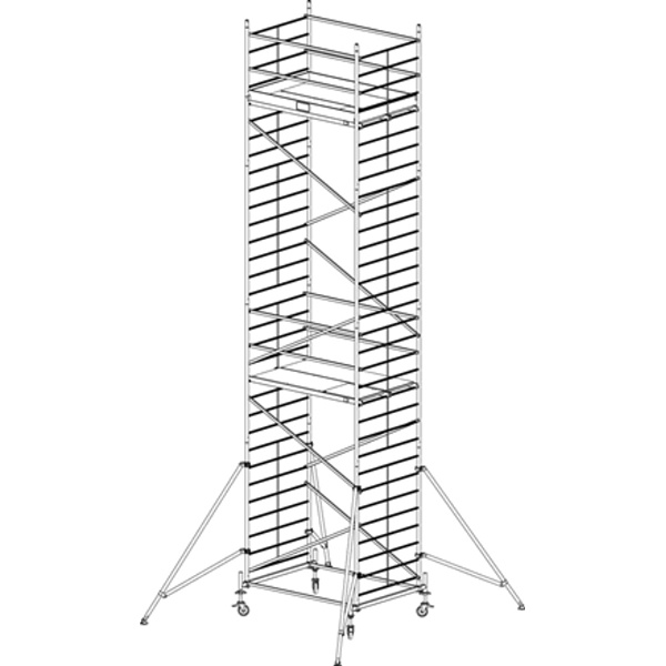 911179 Pojízdné hliníkové lešení do 9,3 m ProTec 2 x 1,35 m