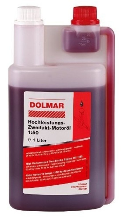 980008112 2-taktní motorový olej 1l + dávkovací láhev Dolmar
