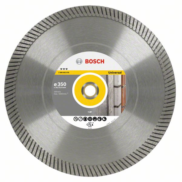 2608602677 Diamantový dělicí kotouč Best for Universal Turbo 300 x 20/25,4 x 3 x 15 mm Bosch