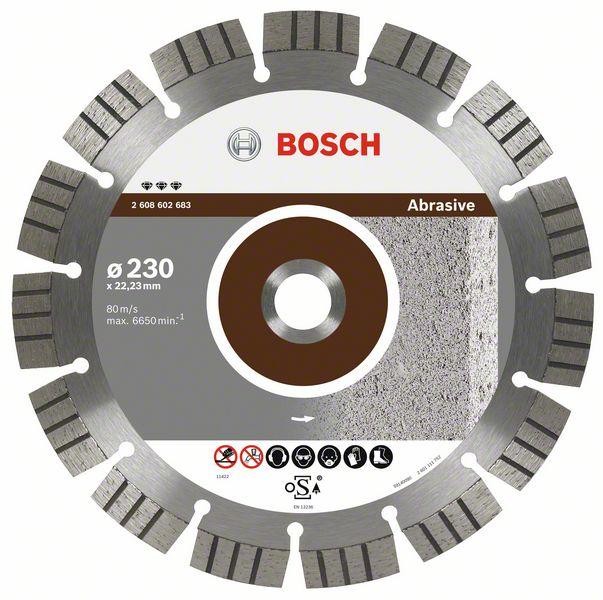 2608602683 Diamantový dělicí kotouč Best for Abrasive 230 x 22,23 x 2,4 x 15 mm Bosch