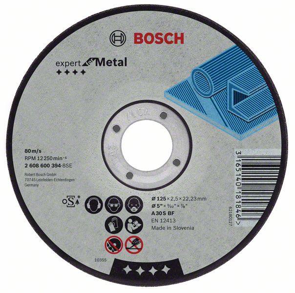 2608600219 Řezný kotouč rovný na kov Expert for Metal AS 46 S BF, 125 mm, 22,23 mm, 1,6 mm Bosch