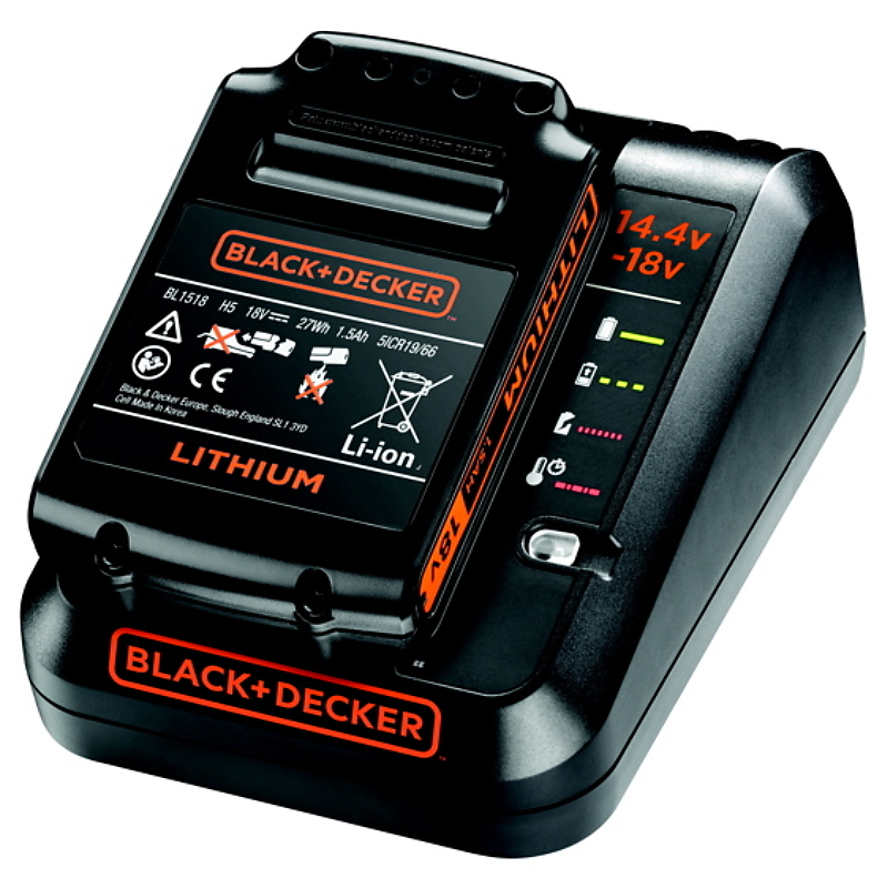 BDC1A15 Nabíječka 1A + akumulátor 18V 1,5Ah Black a Decker