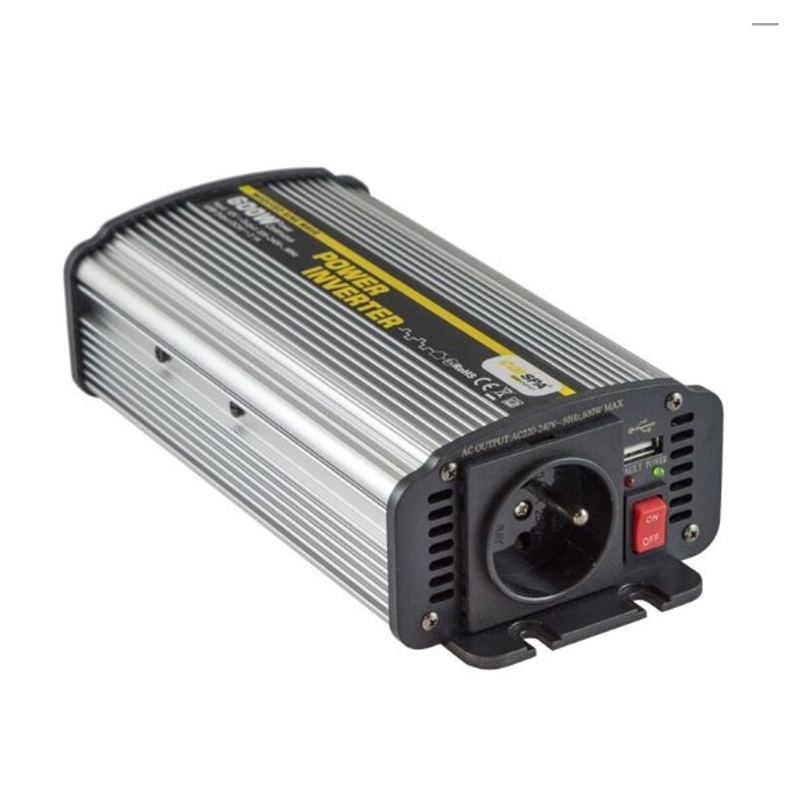 52901065 Napěťový měnič Carspa CAR600U-242 24V/230V+USB 600W, modifikovaná sinus