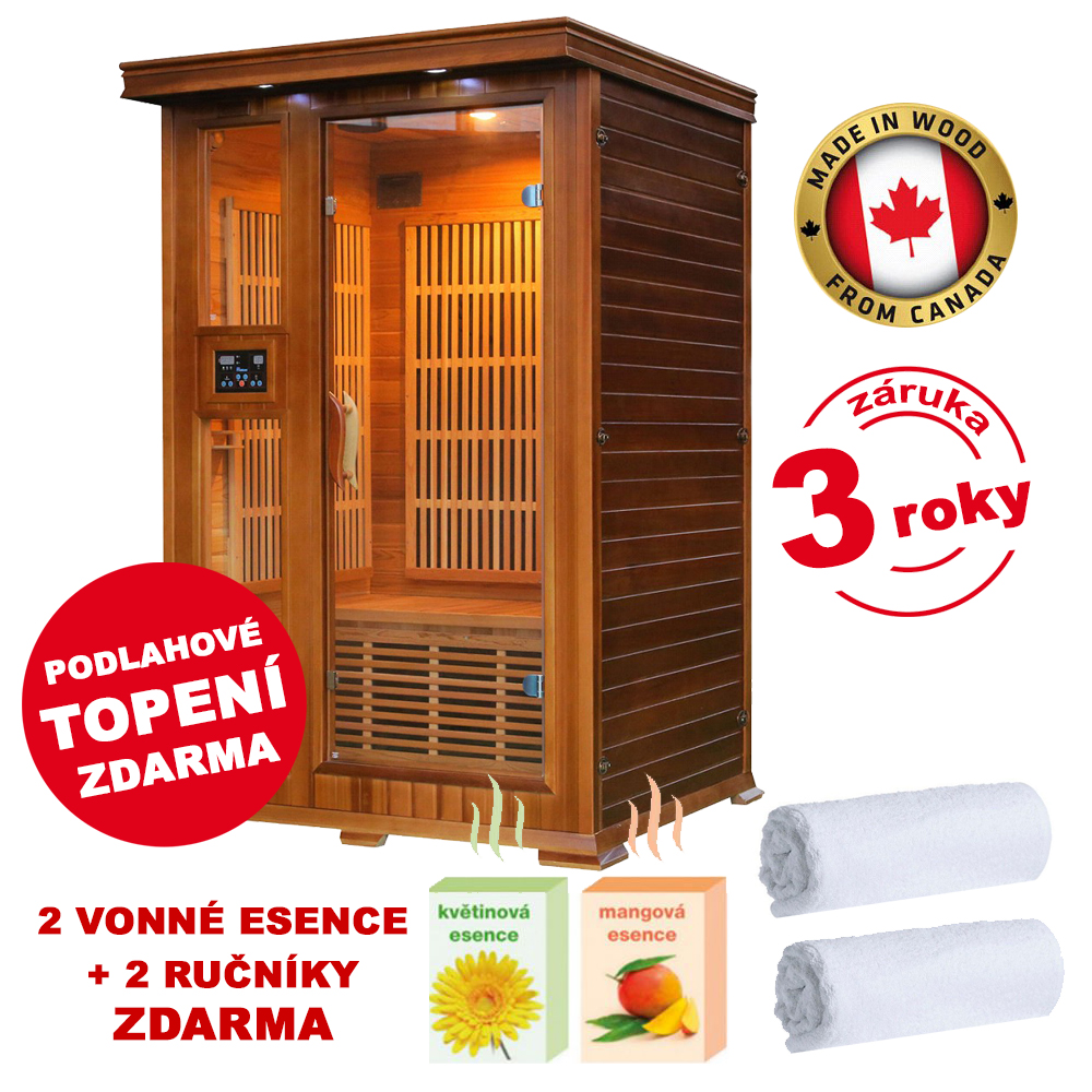 64200K3 Infrasauna Deluxe 2022 CedrCarbon + DOPRAVA ZDARMA!