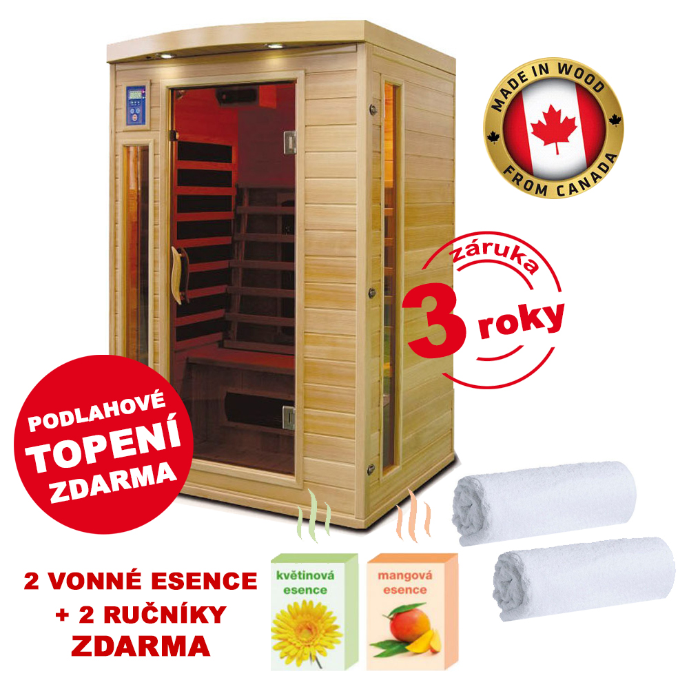 642220KCCR Infrasauna HealthLand DeLUXE 2220 CB/CR + DOPRAVA ZDARMA!