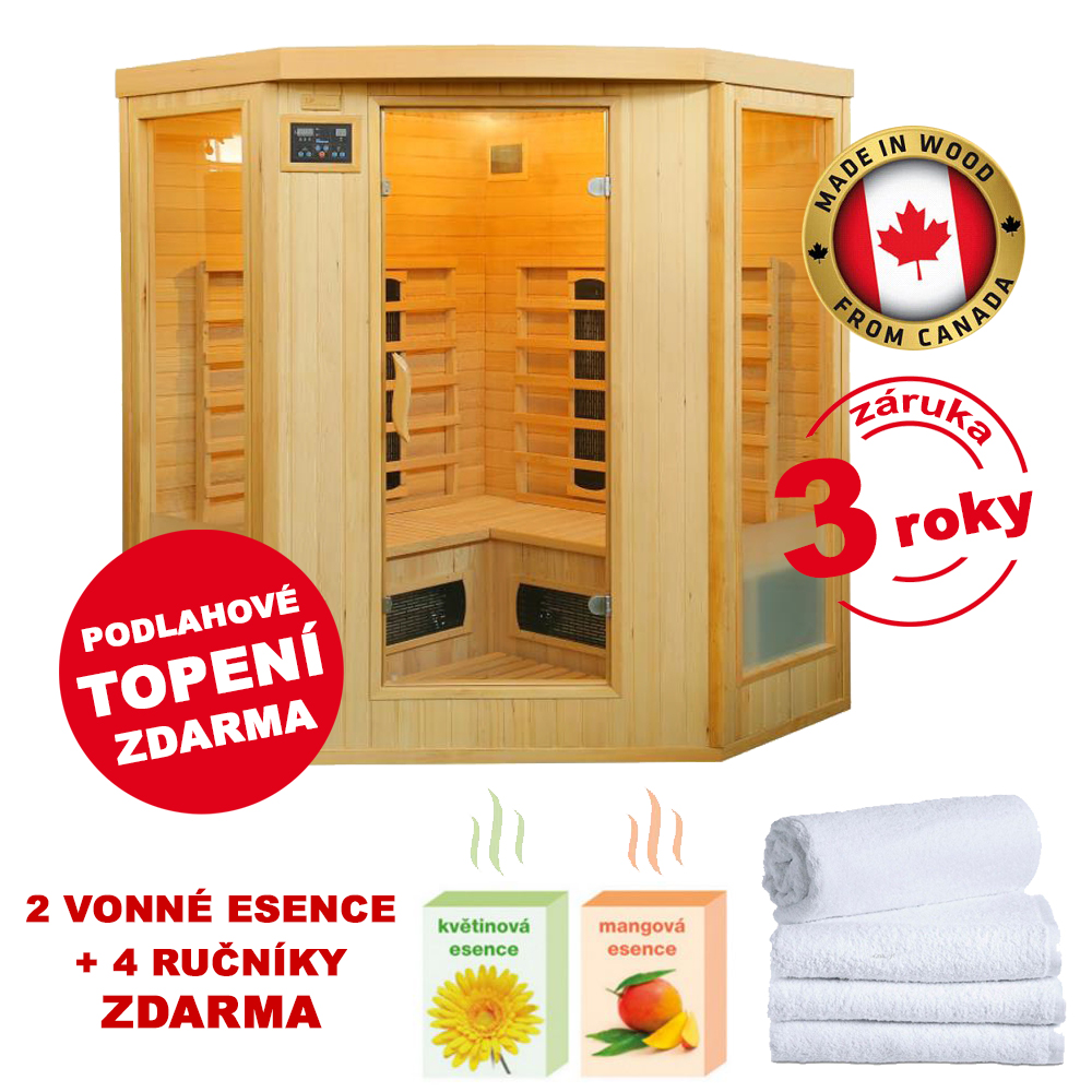 644440CBCR Infrasauna HealthLand DeLuxe 4440 CB/CR + DOPRAVA ZDARMA!