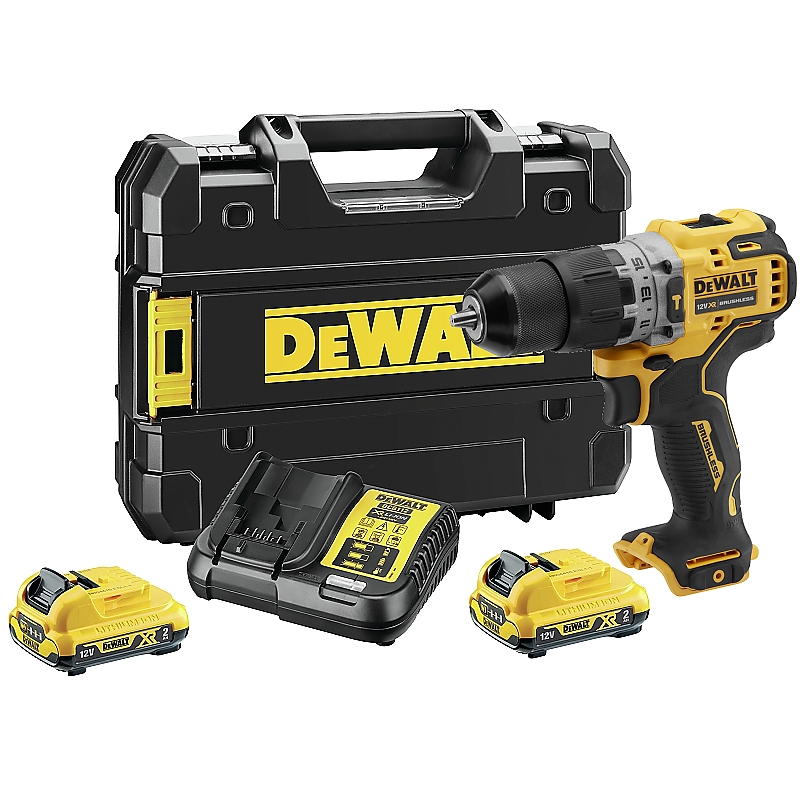 DCD706D2 Aku příklepová vrtačka 12V 2x2,0Ah DeWALT