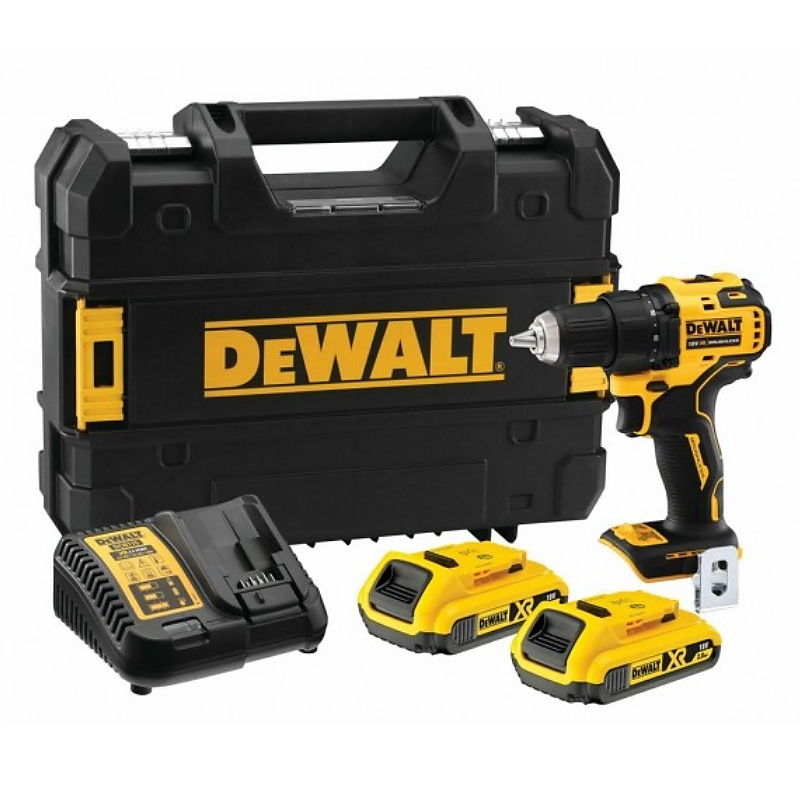 DCD709D2T Aku příklepová vrtačka 18V 2x2,0Ah DeWALT