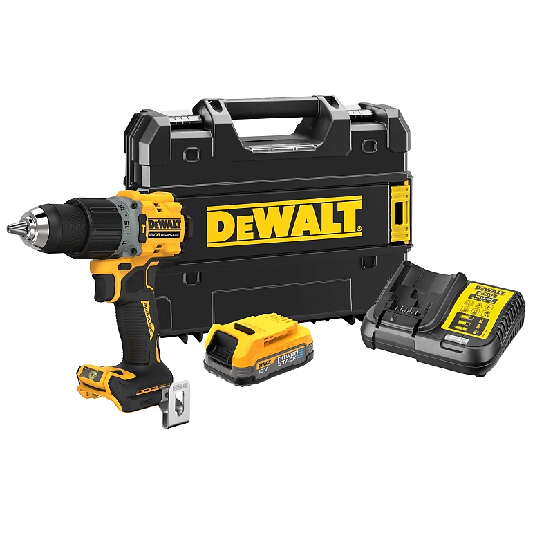 DCD805E1T Aku příklepová vrtačka 18V 1x1,7Ah DeWALT POWERSTACK