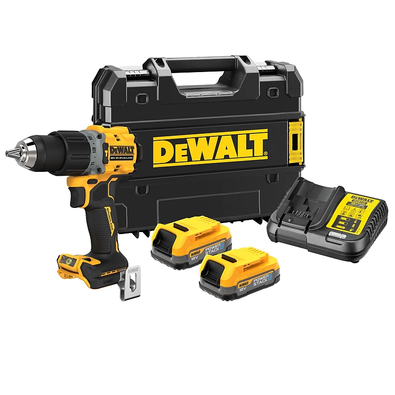 DCD805E2T Aku příklepová vrtačka 18V 2x1,7Ah DeWALT POWERSTACK