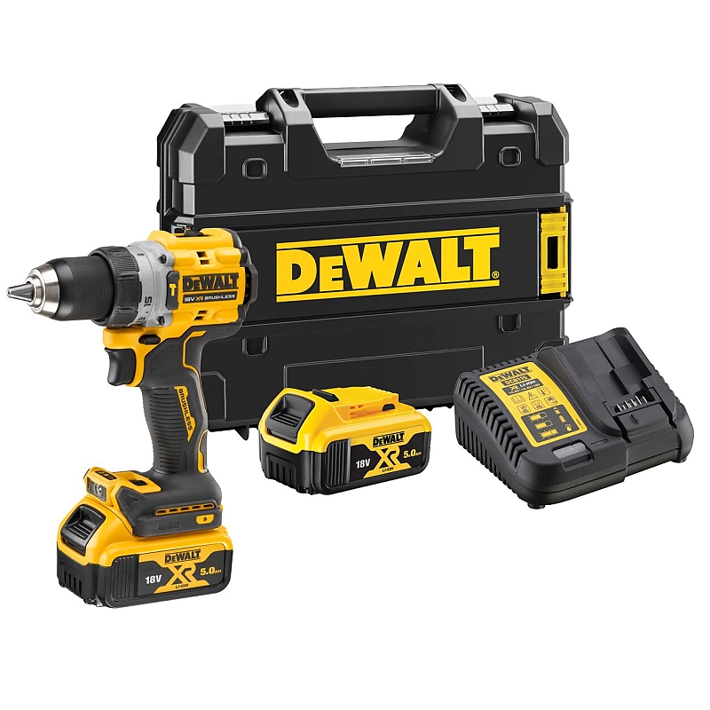 DCD805P2T Aku příklepová vrtačka 18V 2x5,0Ah DeWALT