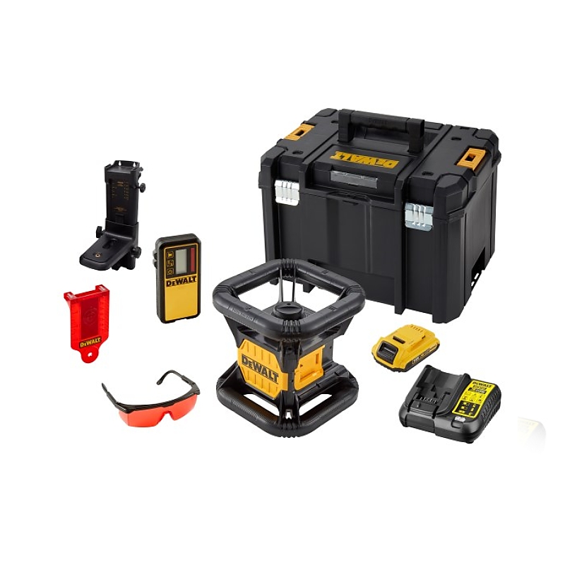 DCE074D1R Rotační laser s olovnicí 18V 2,0Ah DeWALT