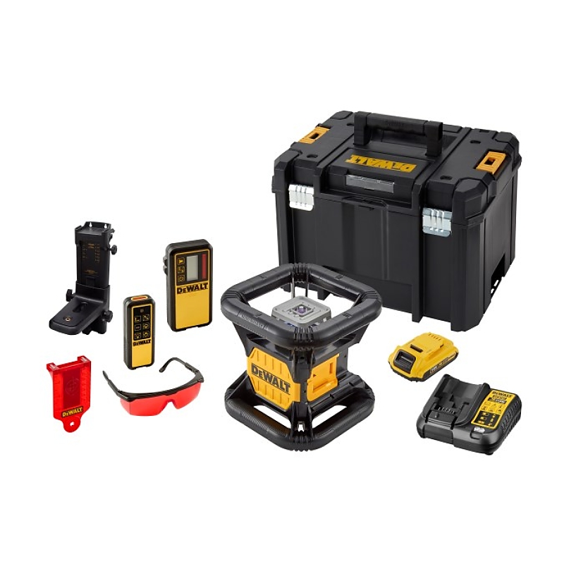 DCE079D1R Rotační laser s olovnicí 2,0Ah 18V DeWALT