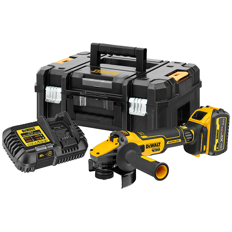 DCG409T1 Aku úhlová bruska 125mm 18V 1x6,0Ah FLEXVOLT ADVANTAGE DeWALT