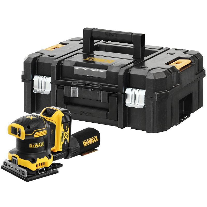 DCW200P2 Aku vibrační bruska 18V 2x5,0Ah DeWALT