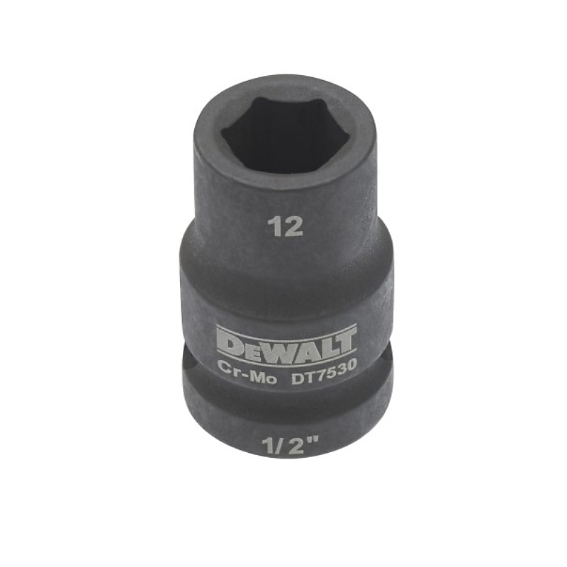 DT7531 Nástrčná hlavice EXTREME IMPACT 1/2“ 13mm, krátká DeWALT