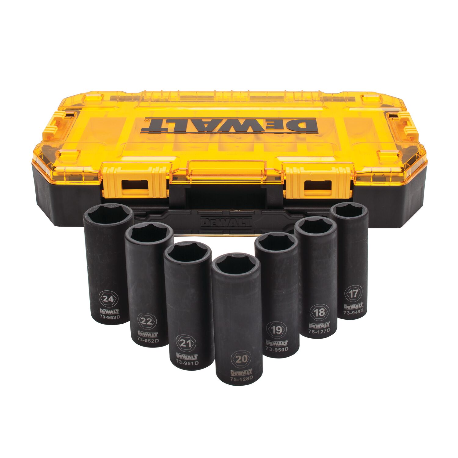 DWMT74737-0 7dílná sada prodloužených rázových hlavic 1/2" DeWALT