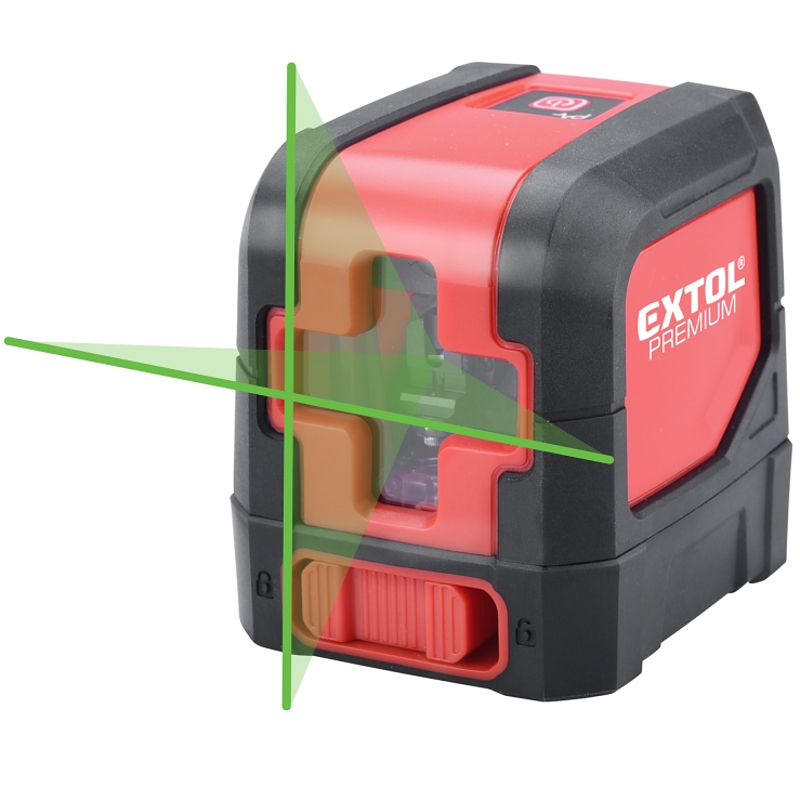 8823306 Křížový zelený liniový samonivelační laser Extol Premium