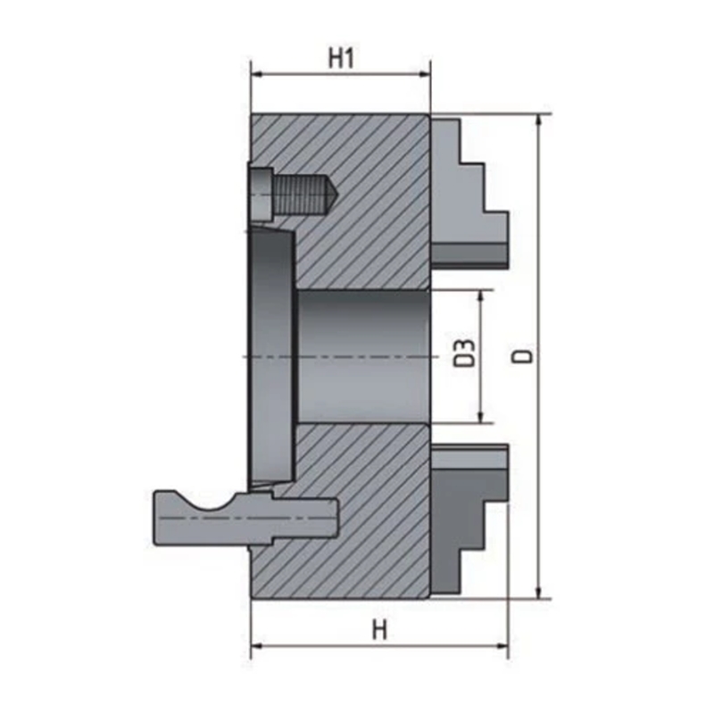 3442764 3-čelisťové sklíčidlo Optimum s centrickým upínáním o 200 mm Camlock 5 + DOPRAVA ZDARMA!