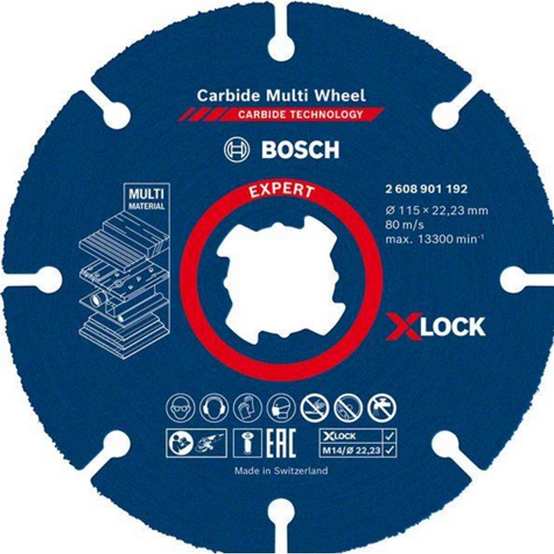 2608901192 Víceúčelové řezné kotouče EXPERT Carbide Multi Wheel X-LOCK 115 mm, 22,23 mm Bosch