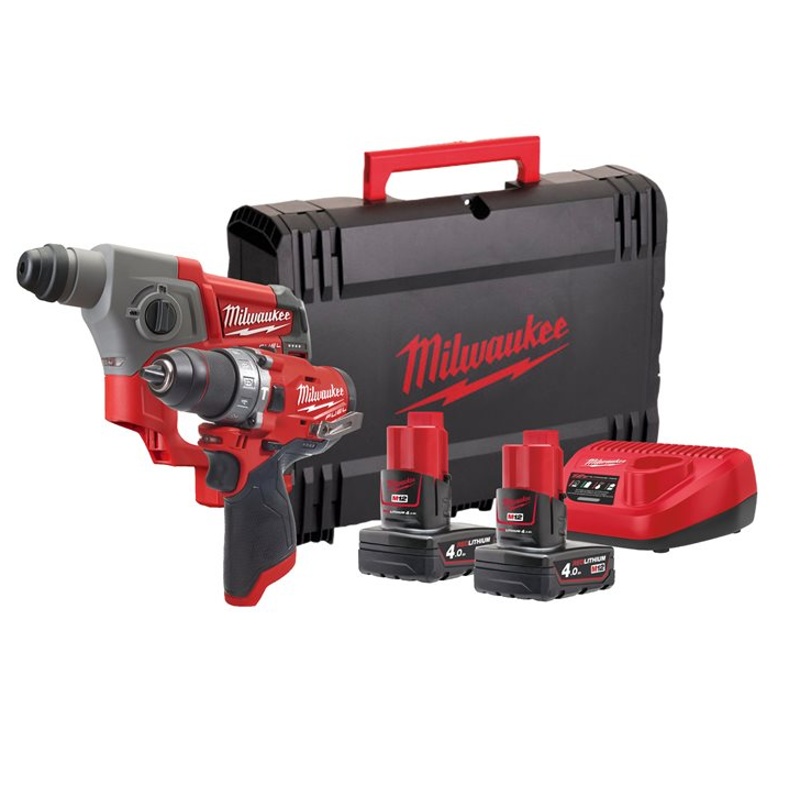 4933459812 Aku set nářadí M12™ FUEL 12V 2x4,0Ah Milwaukee M12FPP2B-402X