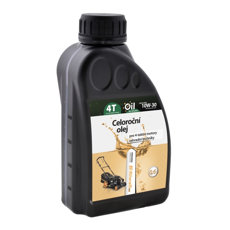 RACC00002 Celoroční olej Riwall pro 4-taktní motory (0.6l, SAE10W-30)