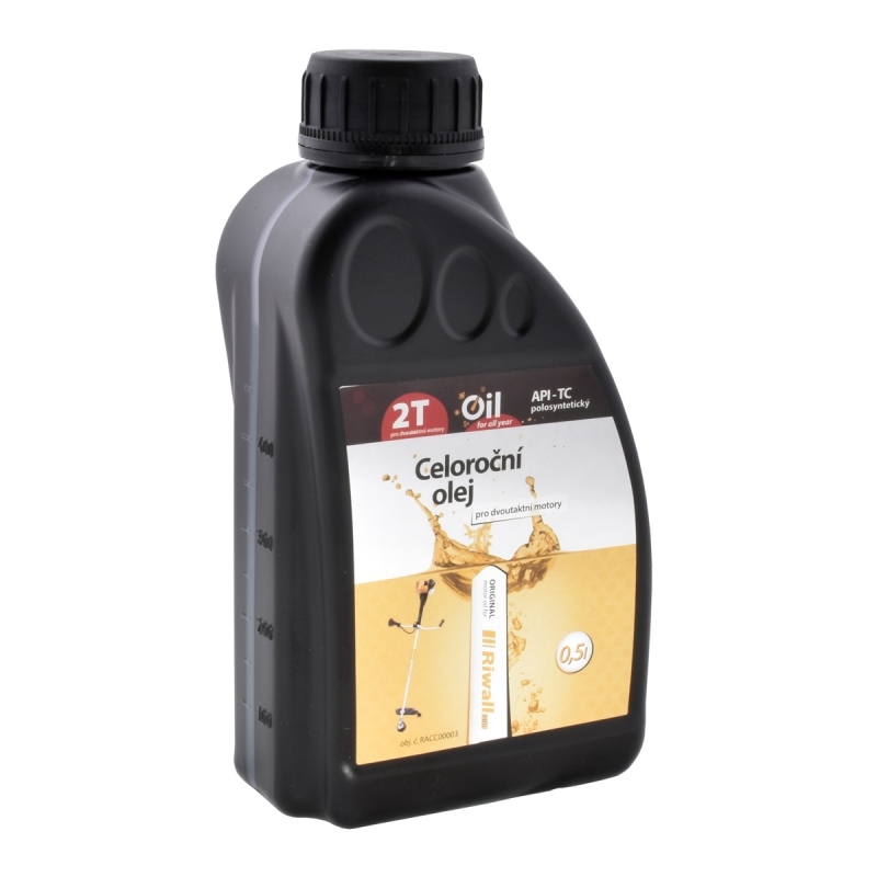 RACC00003 Celoroční olej Riwall pro 2-taktní motory (0.5l)