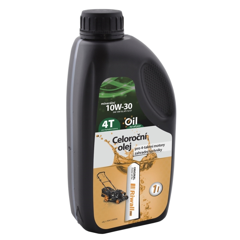 RACC00006 Celoroční olej Riwall pro 4-taktní motory (1 l, SAE10W-30)