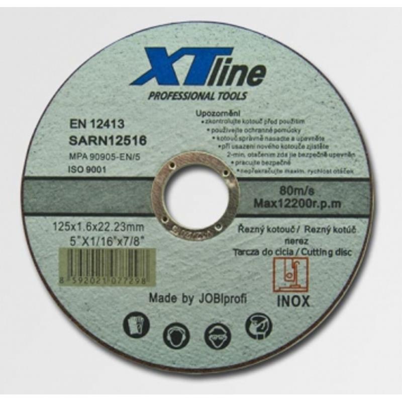 SARN12516 Kotouč řezný na nerez 125x1,6x22 XTline