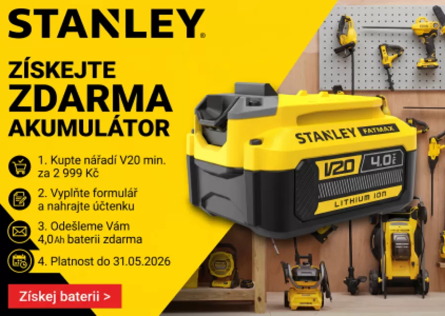 Baterie Stanley zdarma k nářadí V20