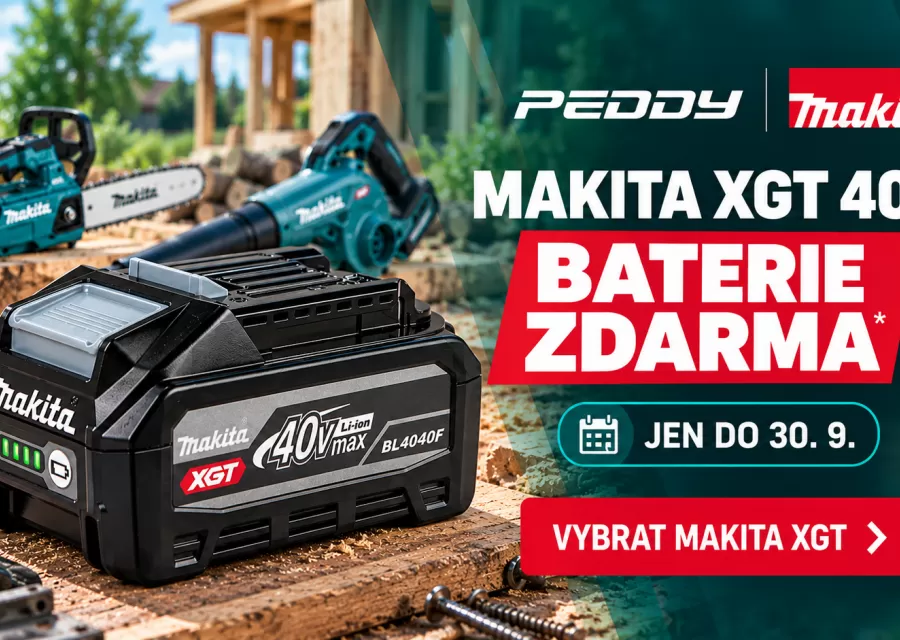 Akce Makita XGT 40V s baterií zdarma pouze do 30. září