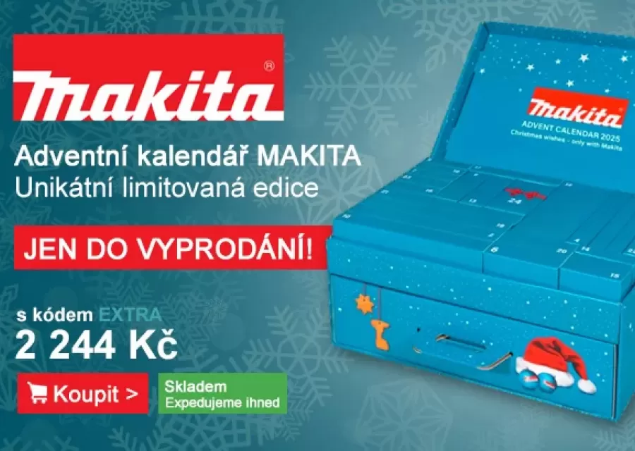 Makita pod stromeček: limitovaný Adventní kalendář a vánoční tipy od Peddy.cz
