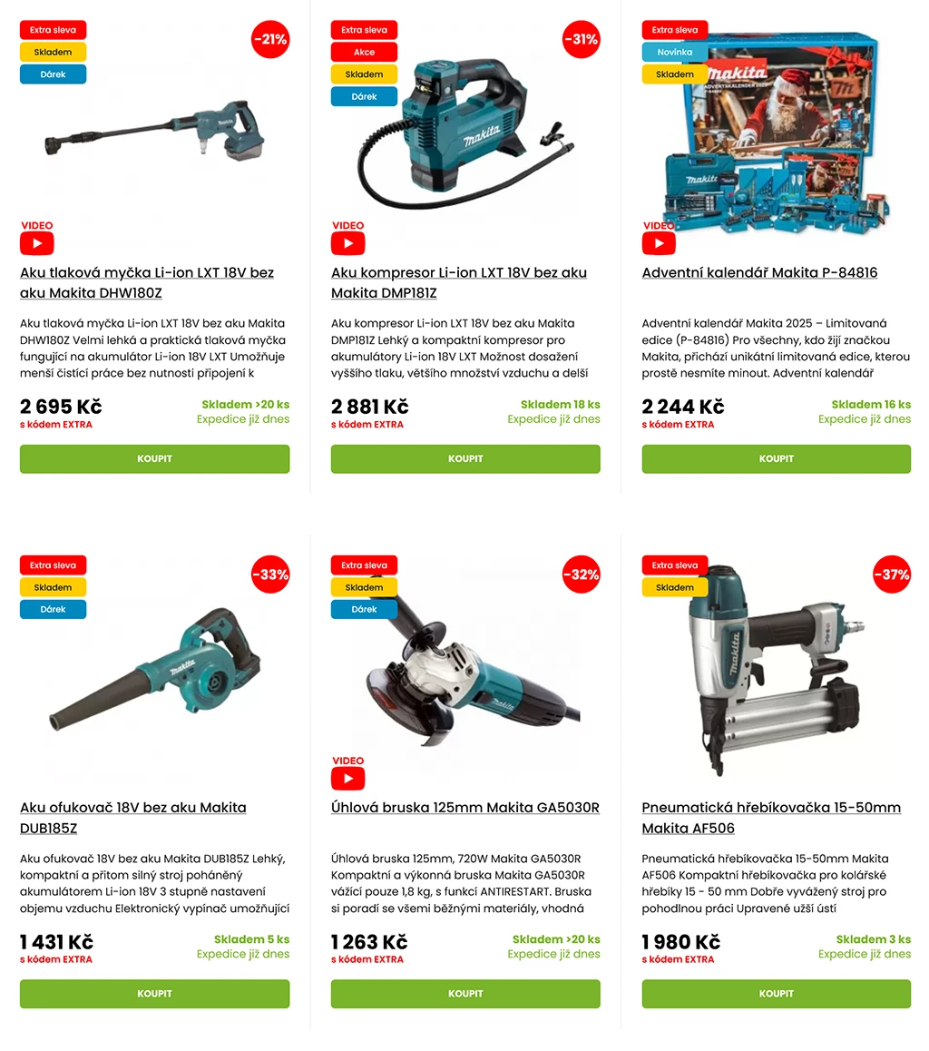 EXTRA SLEVA na Makitu