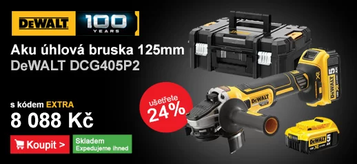 Aku úhlová bruska 125mm 18V 2x5,0AH DeWALT DCG405P2