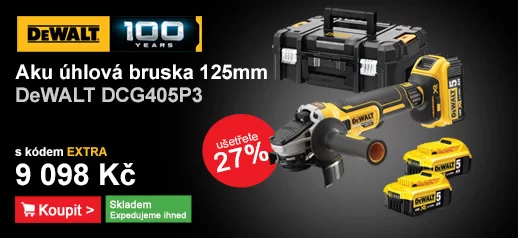 Aku úhlová bruska 3x5,0Ah 18V DeWALT DCG405P3