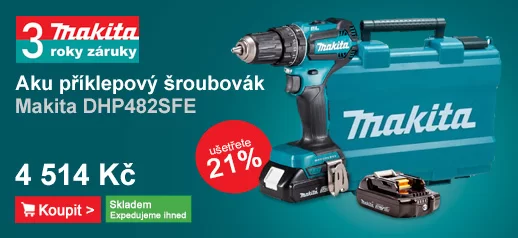 Aku příklepový šroubovák Li-ion LXT 18V/2x3,0 Ah Makita DHP482SF