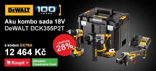 Aku bezuhlíková kombo sada 18V 2x5,0 Ah XR DeWALT DCK355P2T