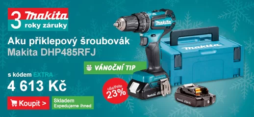 Aku bezuhlíkový příklepový šroubovák Makita DHP485RFJ